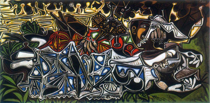 <div>Pablo Picasso : Les demoiselles au bord de la Seine version Picasso&nbsp;</div>